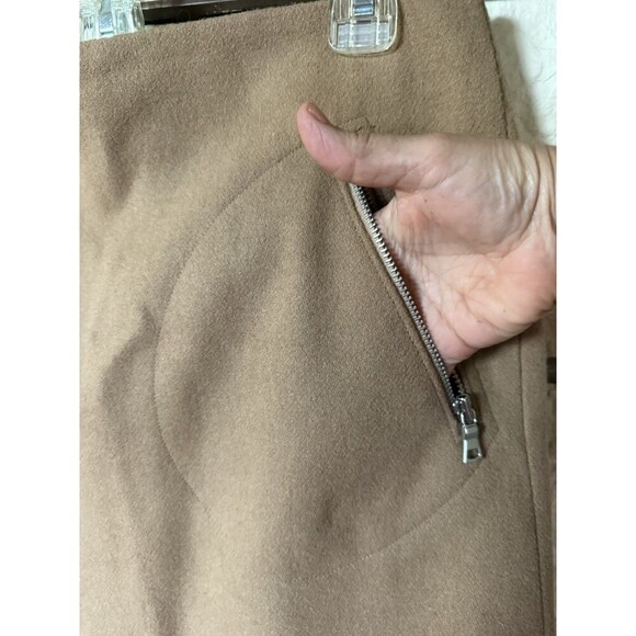 GAP Women’s Sz 6 Mini Skirt Khaki Wool Blend Short Academia Preppy Minimalist - Picture 5 of 8